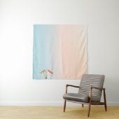 水の体上の白ペリカン タペストリー (インサイチュ(横))