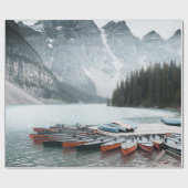 水の体上の色揃え船 ラッピングペーパー (フラット)