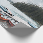 水の体上の色揃え船 ラッピングペーパー (角)