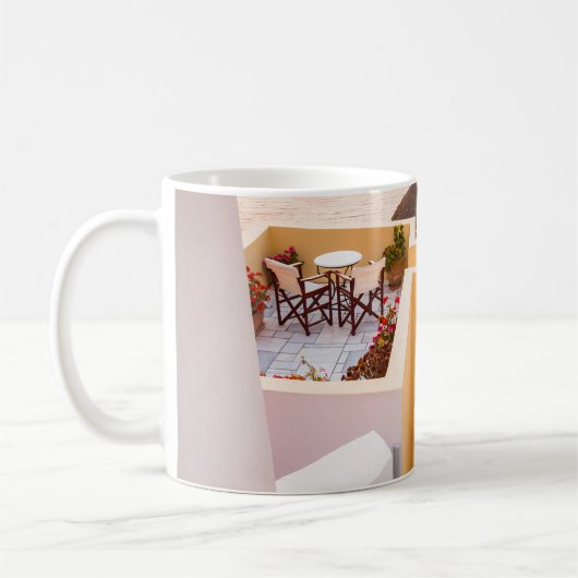 水の体近くの家 コーヒーマグカップ (左)