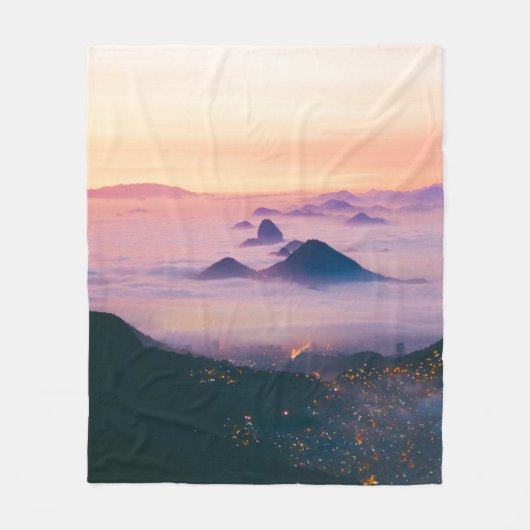 水の体風景 フリースブランケット (正面)