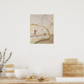 水の供給方式の図 ポスター (キッチン)