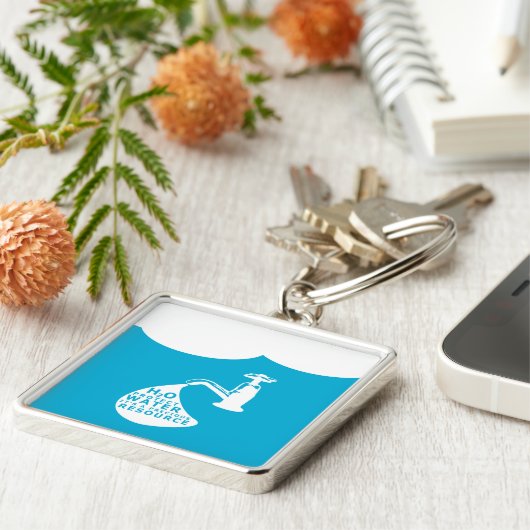 水の保全 キーホルダー (側面)