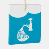 水の保全 セラミックオーナメント (右)