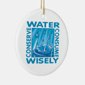 水の保全 セラミックオーナメント (右)