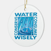 水の保全 セラミックオーナメント (左)