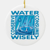 水の保全 セラミックオーナメント (裏面)