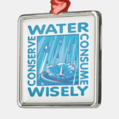 水の保全 メタルオーナメント (左)