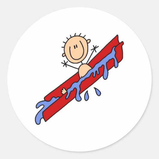 水の保滑りクール台のシールに ラウンドシール (正面)