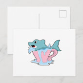 水の入ったコップのイルカ.PNG ポストカード (正面/裏面)