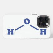 水の分子式 iPhoneケース (裏面横)