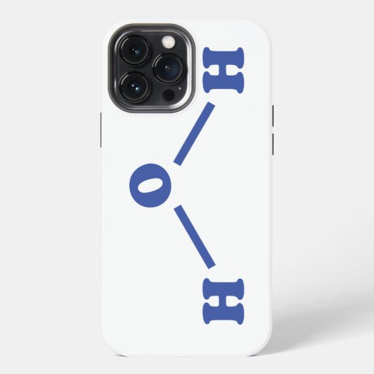 水の分子式 iPhoneケース (裏面)
