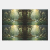 水の切り離し紙の2羽の若返り ラッピングペーパーシート (正面3)