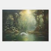 水の切り離し紙の2羽の若返り ラッピングペーパーシート (正面2)