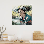 水の危険 – ゴルフアートプリント ポスター (キッチン)