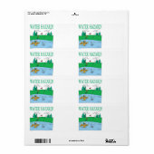 水の危険 ラベル (フルシート)