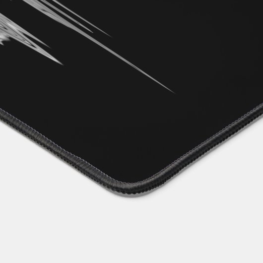 水の反射を持つホワイトフェザー デスクマット (コーナー)