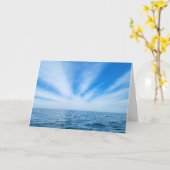 水の同情カードの上にサーラス雲 カード (黄色い花)