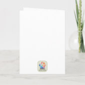 水の向こうでデンマークの建物をじっと見る猫 サンキューカード (裏面)