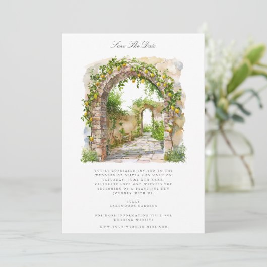 水の地中海の色は日付カードを保存 案内状 (スタンド正面)