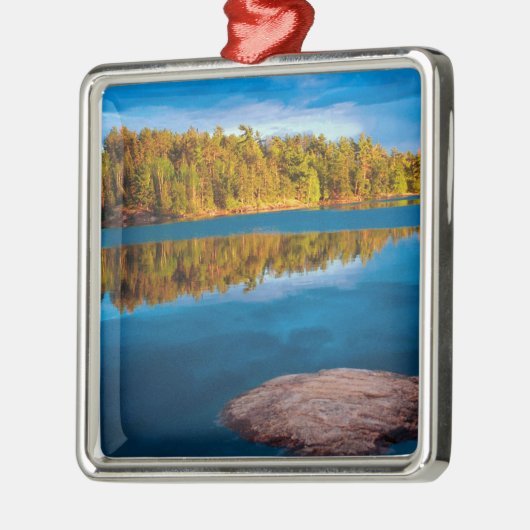 水の夕べの初期の反射 メタルオーナメント (左)