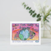 水の女の子が水をくれ ポストカード (スタンド正面)