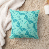 水の女の子の一流のトンボパターンクッションの枕 クッション (ブランケット)