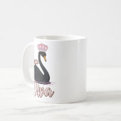 水の女王、黒い白鳥。 コーヒーマグカップ (正面左)