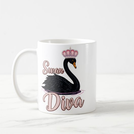 水の女王、黒い白鳥。 コーヒーマグカップ (左)