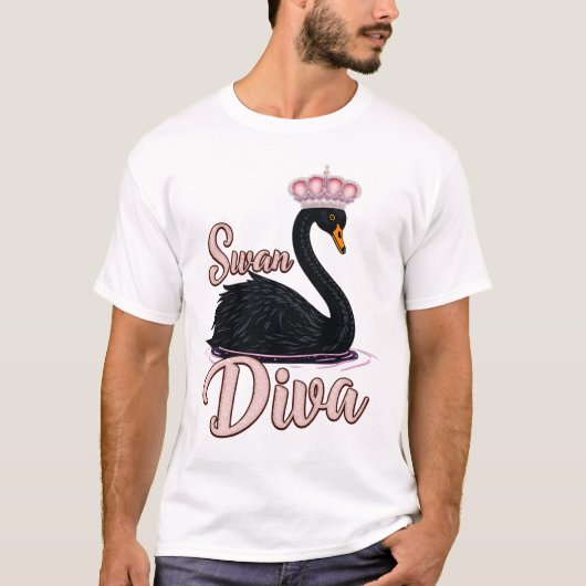 水の女王、黒い白鳥。 Tシャツ (正面)