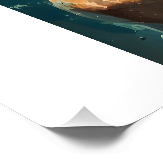 水の姿絵画の芸術の人間 ポスター (コーナー)