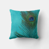 水の孔雀の羽の静物画 クッション (裏面)