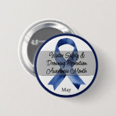 水の安全と水没の防止認識度 缶バッジ (正面&裏面)