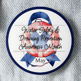 水の安全と溺死防止認識度ブイ 缶バッジ