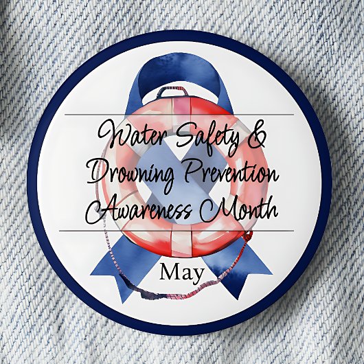 水の安全と溺死防止認識度ブイ 缶バッジ