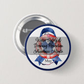 水の安全と溺死防止認識度ブイ 缶バッジ (正面&裏面)