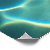 水の屈折した光 ポスター (角)