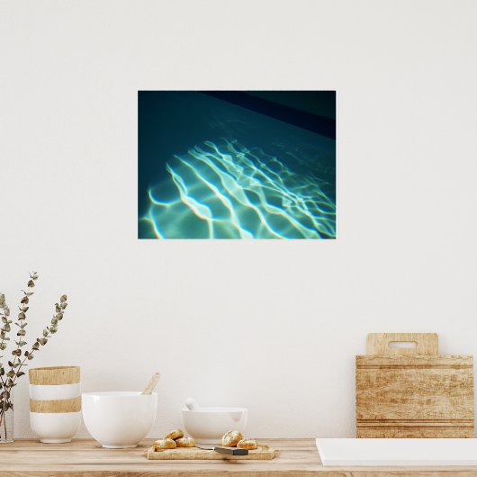 水の屈折した光 ポスター (キッチン)