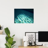 水の屈折した光 ポスター (ホームオフィス)