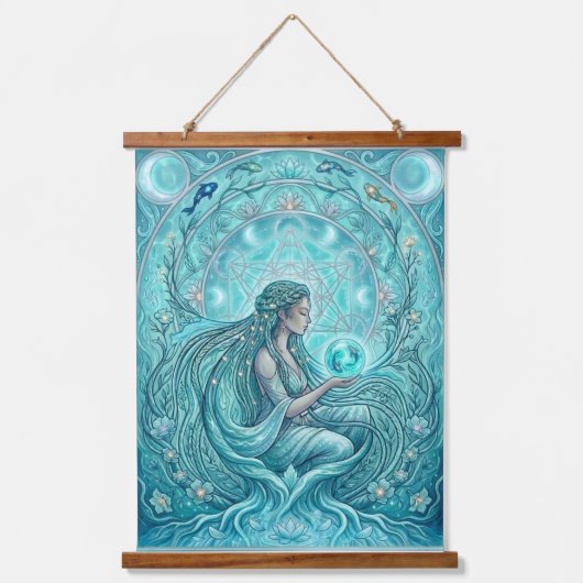 水の巫女 吊り下げ型タペストリー (正面)