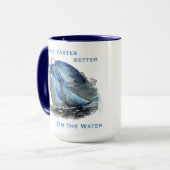 水の帆船でコーヒーの味が良い マグカップ (正面左)