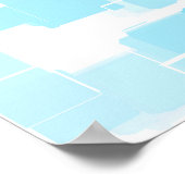 水の幾何学的アート ポスター (角)