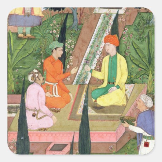 水の庭園、Clive Album(Gouache on pa)から スクエアシール (正面)