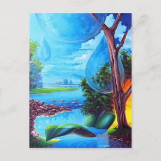 水の惑星 - レオマリアーノ プラスティコ アーティスト ポストカード