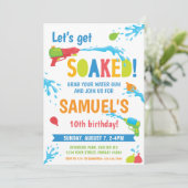 水の戦争の誕生日パーティー、任意の年齢を取得 招待状 (スタンド正面)