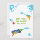 水の戦争の誕生日パーティー、任意の年齢を取得 招待状 (裏面)