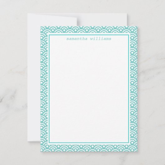 水の日本人のSeigaihaパターン ノートカード (正面)