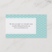 水の日本人のSeigaihaパターン 名刺 (裏面)