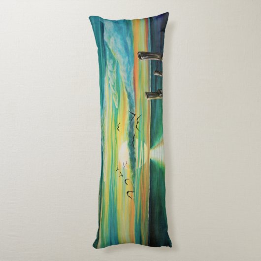 水の日没 ボディピロー (裏面 (縦))