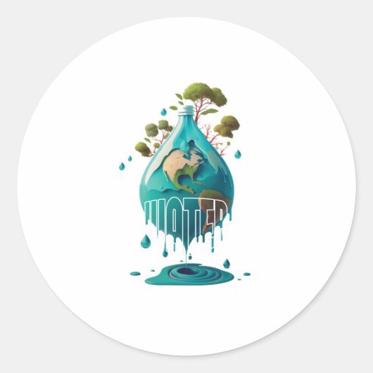 水の日 ラウンドシール (正面)